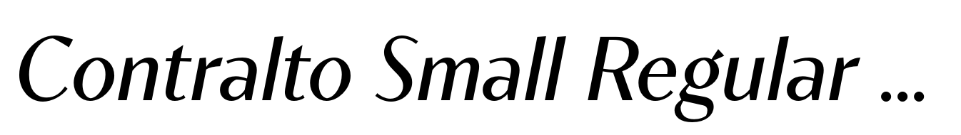 Contralto Small Regular Italic